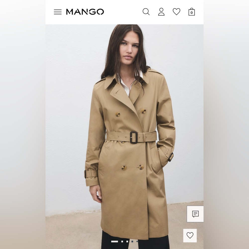 Mango XS Classic Trench Coat